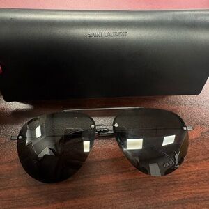 Saint Laurent Dark Aviator Sunglasses